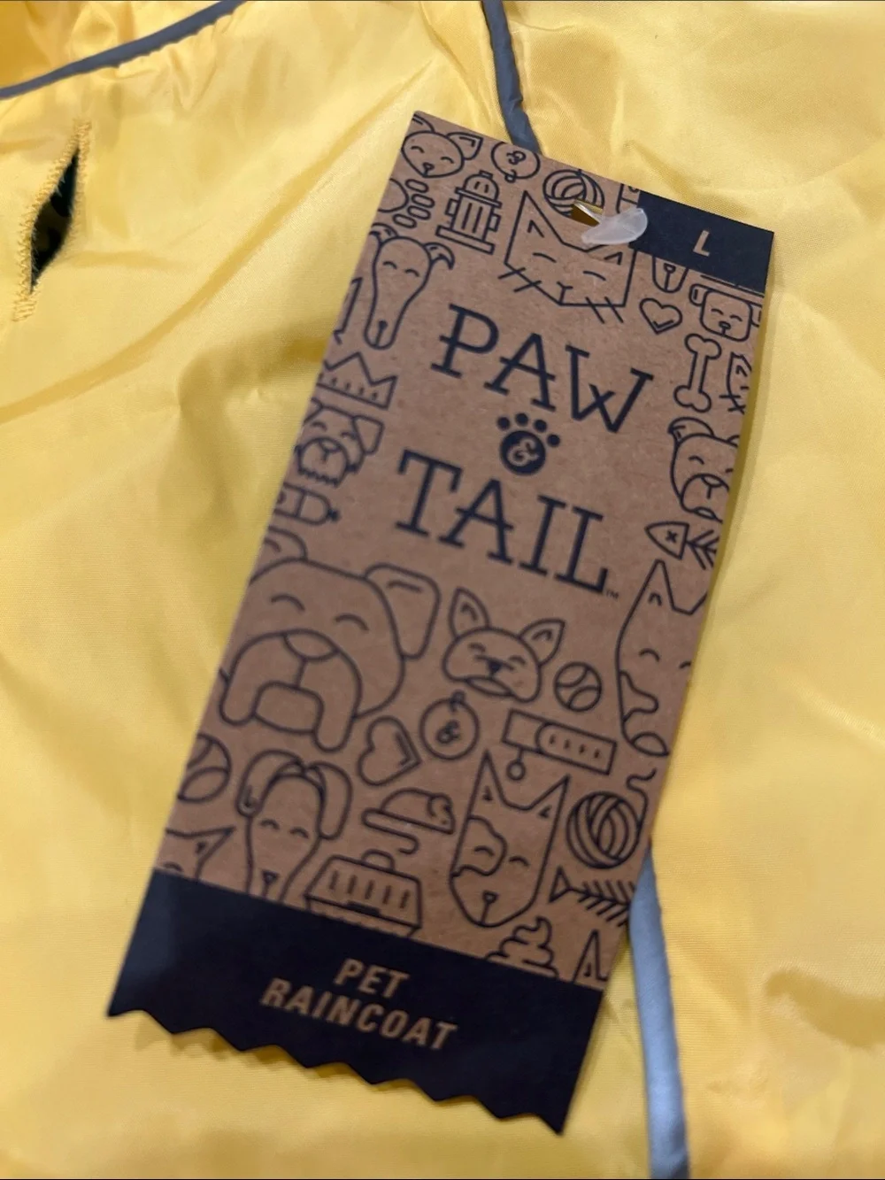 Paw & Tail Reversible Dog Raincoat L